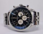 Breitling Transocean No 02000 SS Black Chronograph Copy Watch